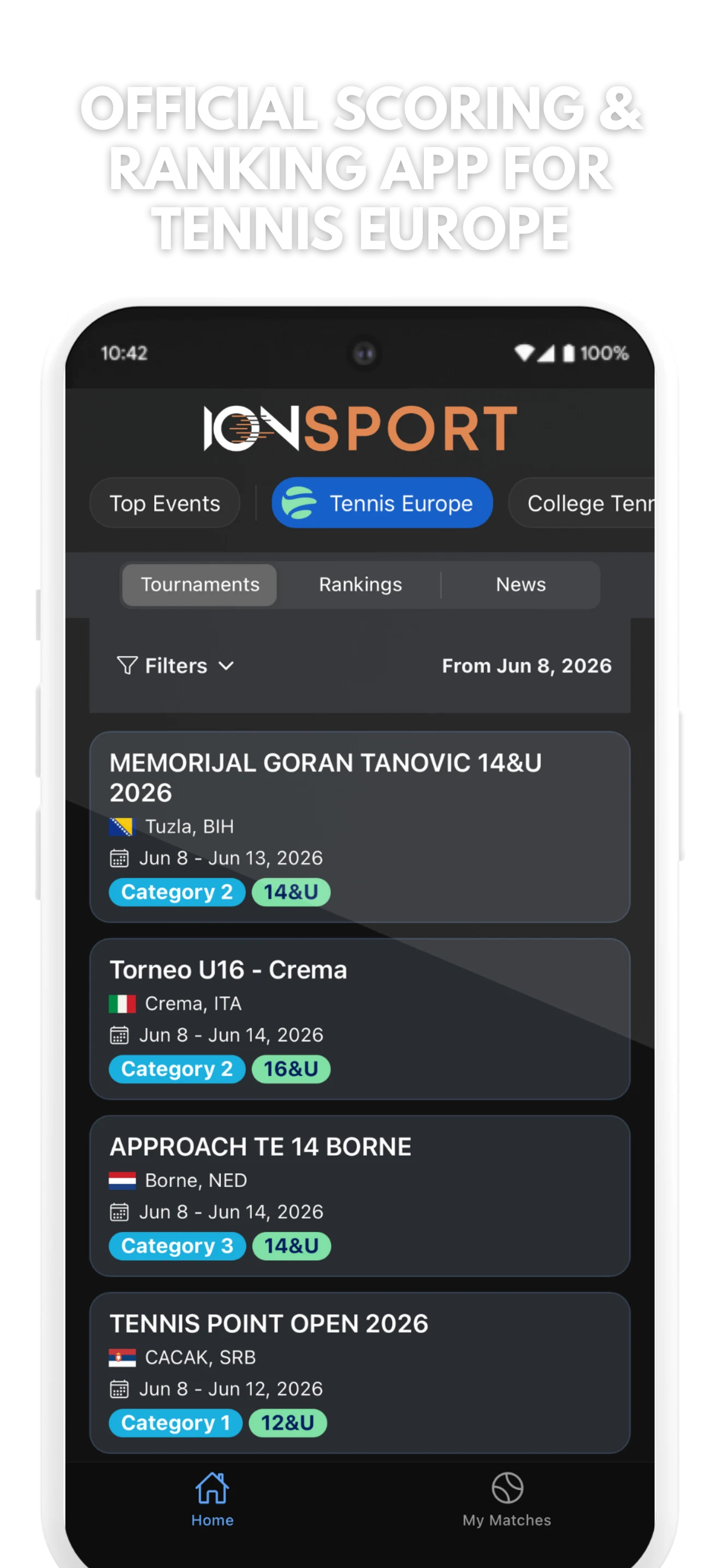 IONSport screenshot